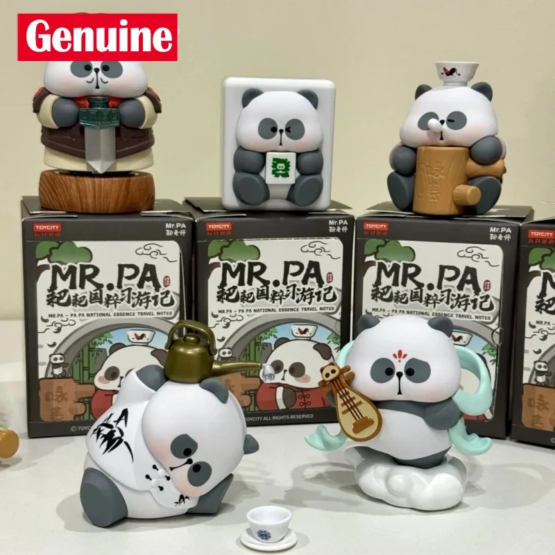 

Mr.Pa National Essence Travel Notes Series Blind Box - Cute Panda Mystery Figure Doll Trendy Desktop Toy Collectible Guess Bag
