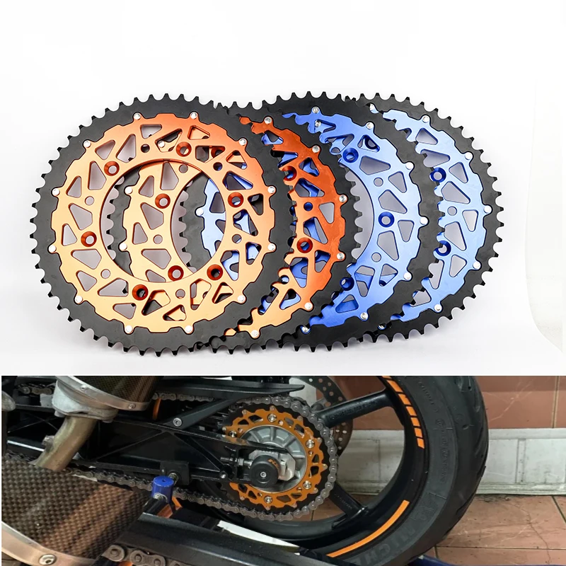 二輪車用リアチェーンプロケット,ktm,exc,sx,xcw,excf,sxf,mxc,lc4,smc,smr,125, 144, 150, 200, 250, 300, 450, 525、42t、45t、48t、50t、52t