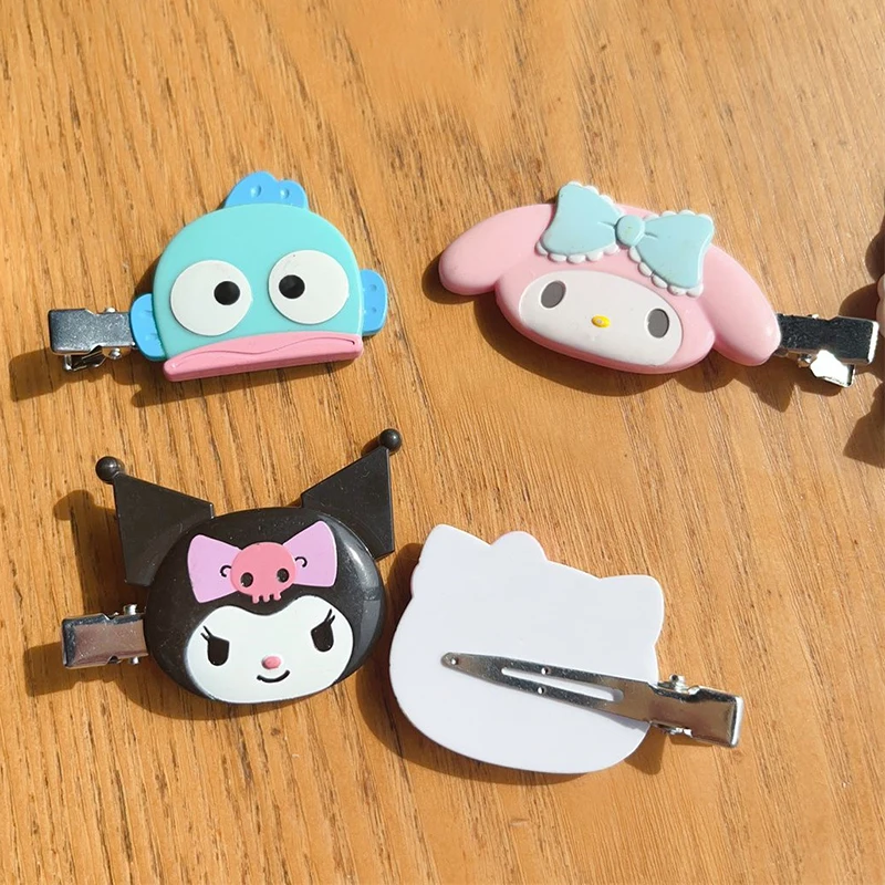 Kawaii Sanrio Hair Clip Cute Cartoon Hairpin Headwear Lovely Side Bang Clips For Girls Women Hair Accessories Gifts