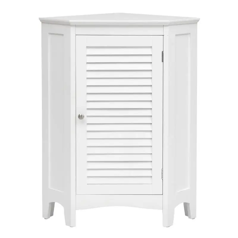 Corner Storage Cabinet Free Standing Bathroom Cabinet with Shutter Door