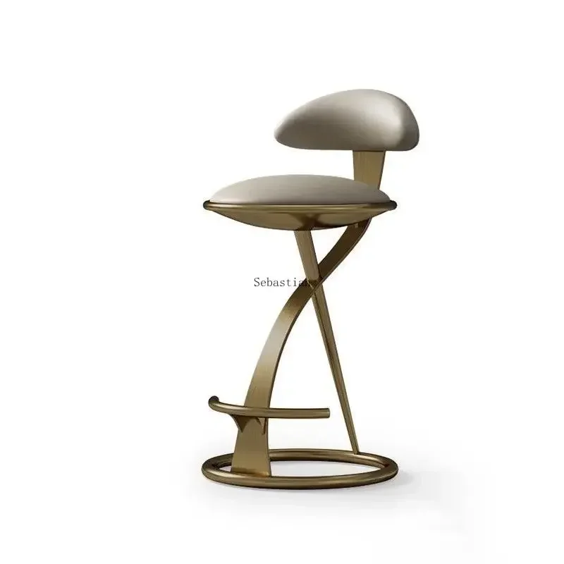 Minimalist Bar Chair Minimalist High Feet Chair Nordic Metal Designer\'s Creative Luxury High Feet Chair
