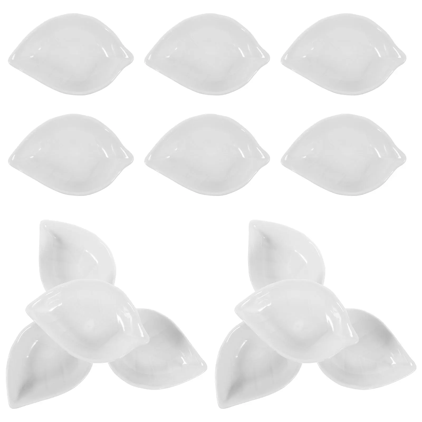 

14Pcs Small Dipping Bowls Ceramic Material Safety Health Ensured Elegant Leaf Design Perfect for Home Hotel Restaurant Use