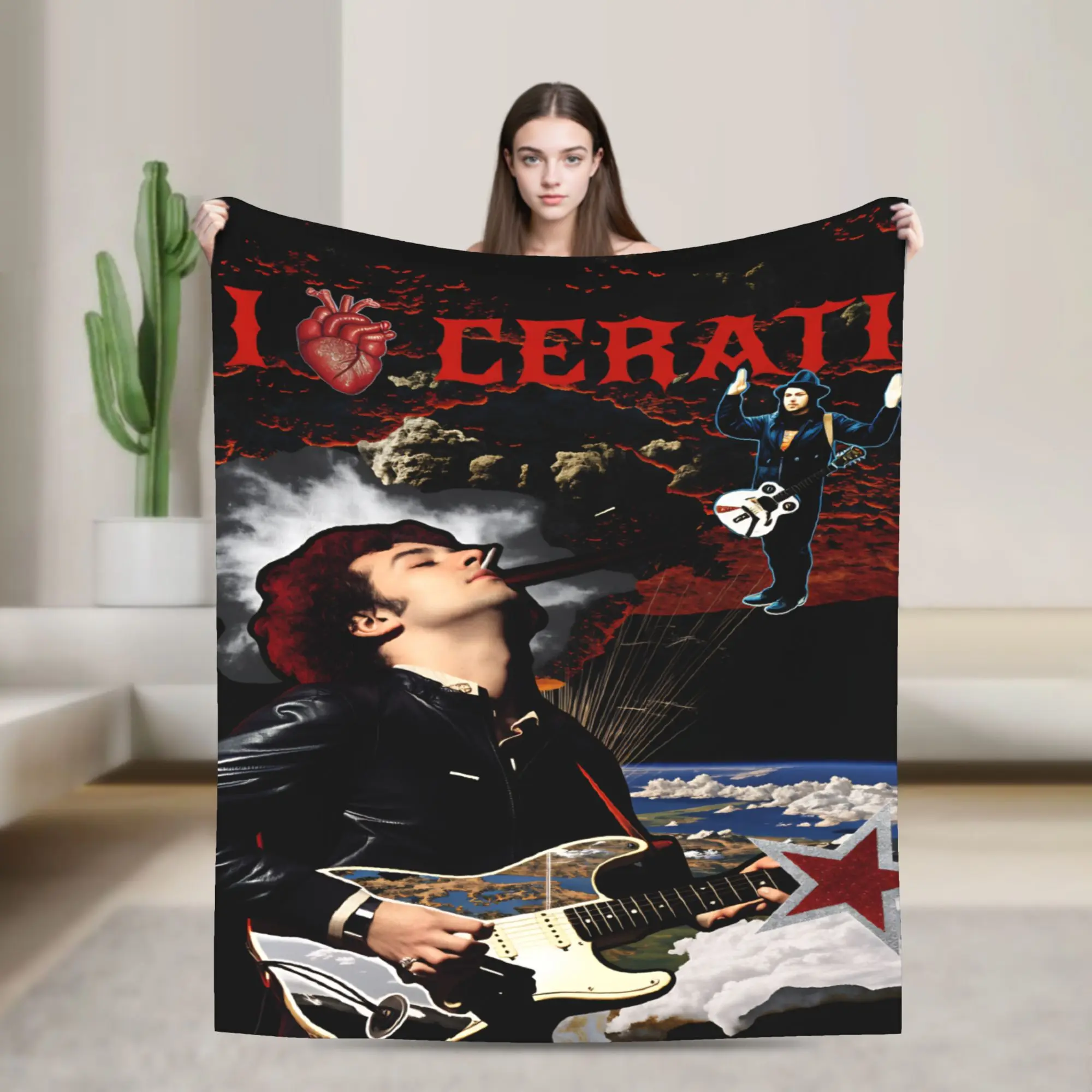 Gustavo Cerati Argentine Singer  Plush Blanket Kids Adult Flannel Bedding Throws For Couch Chair Soft Design Quality Bedspread