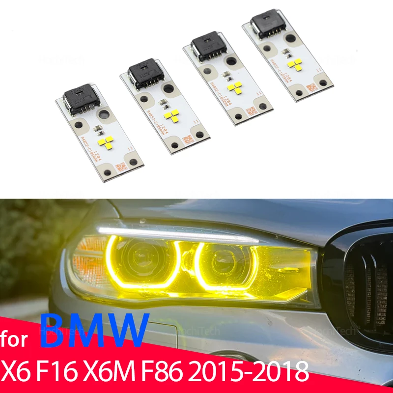 

Для BMW X6 F16 X6M F86 2015 2016 2017 2018 Желтый DRL Передняя фара Плата управления светодиодными угловыми глазами 63117263051 Чип 7263051