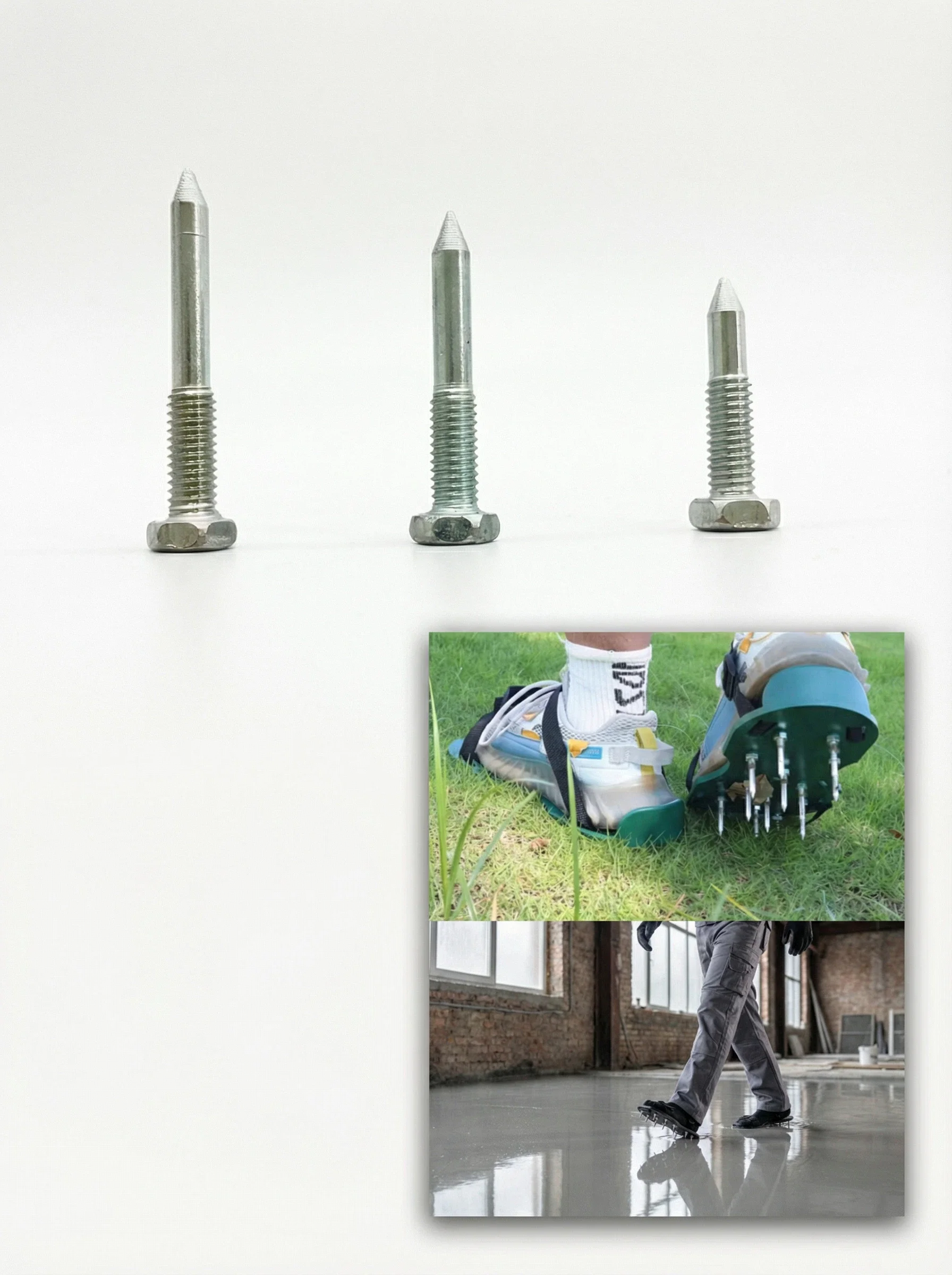 26pcs Nails/Pointed Screws 28/36/45mm for Spike Shoes Self-leveling and Garden Soil Aerating Spikes Shoes