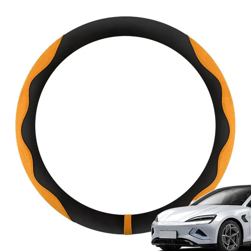 

Car Steering Wheel Cover Soft Grip Car Handle Cover Decorative Anti Slip Wheel Cover For Car SUV Auto Interior Accessories