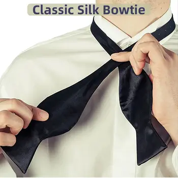 男士絲質緞面可調領結,純色復古領結,經典商務婚禮派對領帶,蝴蝶結禮品 10 最佳銷售 星形領帶 - №7