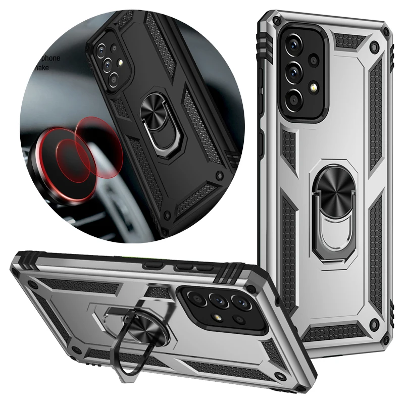 

Armor Phone Case For Samsung Galaxy A56 A54 A55 A72 A73 A53 A52s A50 A70 A71 4G 5G Holder Protect Silicone Soft Back Cover Cases