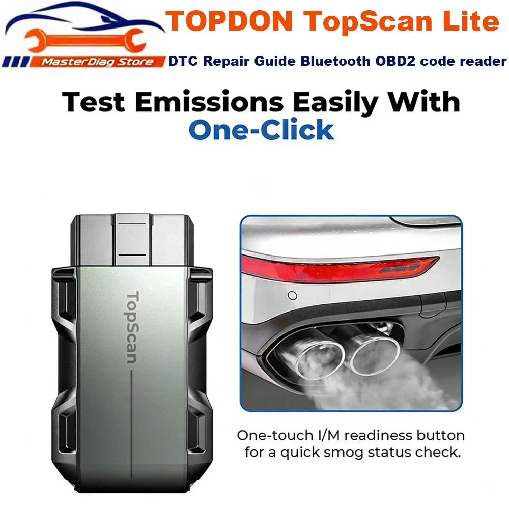 TOPDON TopScan Lite Scanner Smart Diagnostic Tool DTC Repair Guide Bluetooth OBD2 code reader Full System Active Test