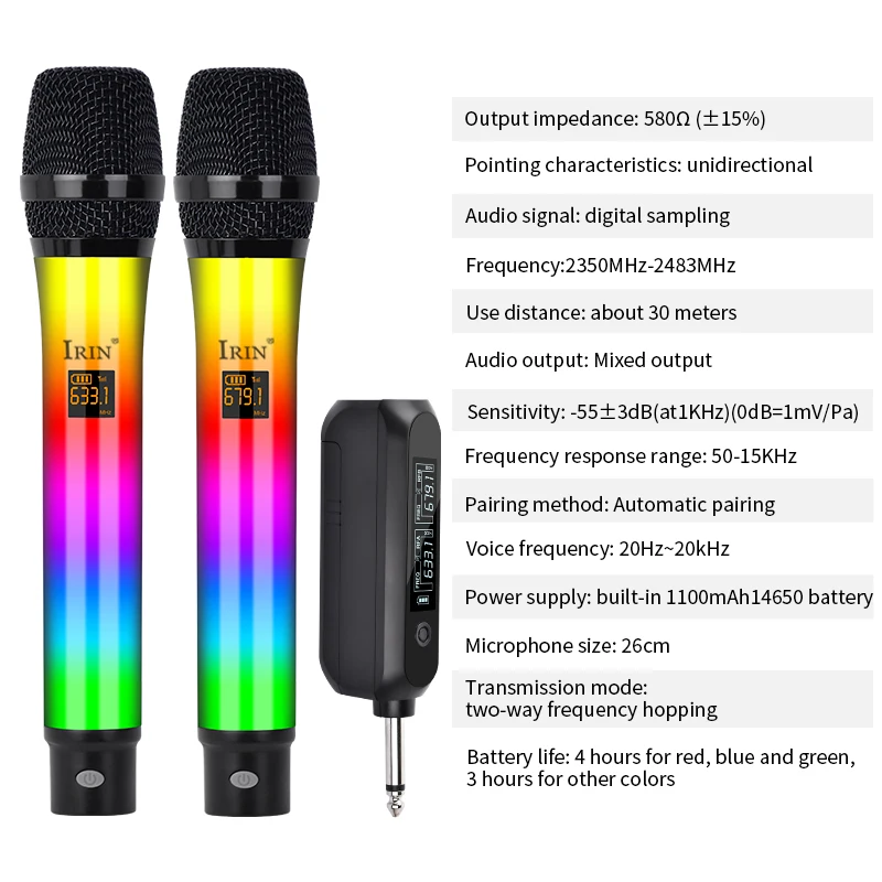 Audio Studio Kit: USB RGB 1V2 Wireless Mic System Series Multi-Effect Sound Cards for Streaming, Gaming, Sales on PC/Mobile