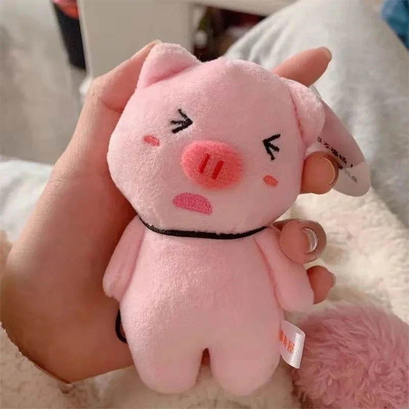 Funny Hanging Little Pink Pig Plush Keychain Cartoon Piggy Stuffed Doll Pendant Car Key Ring Backpack Bag Decor Kid Gift