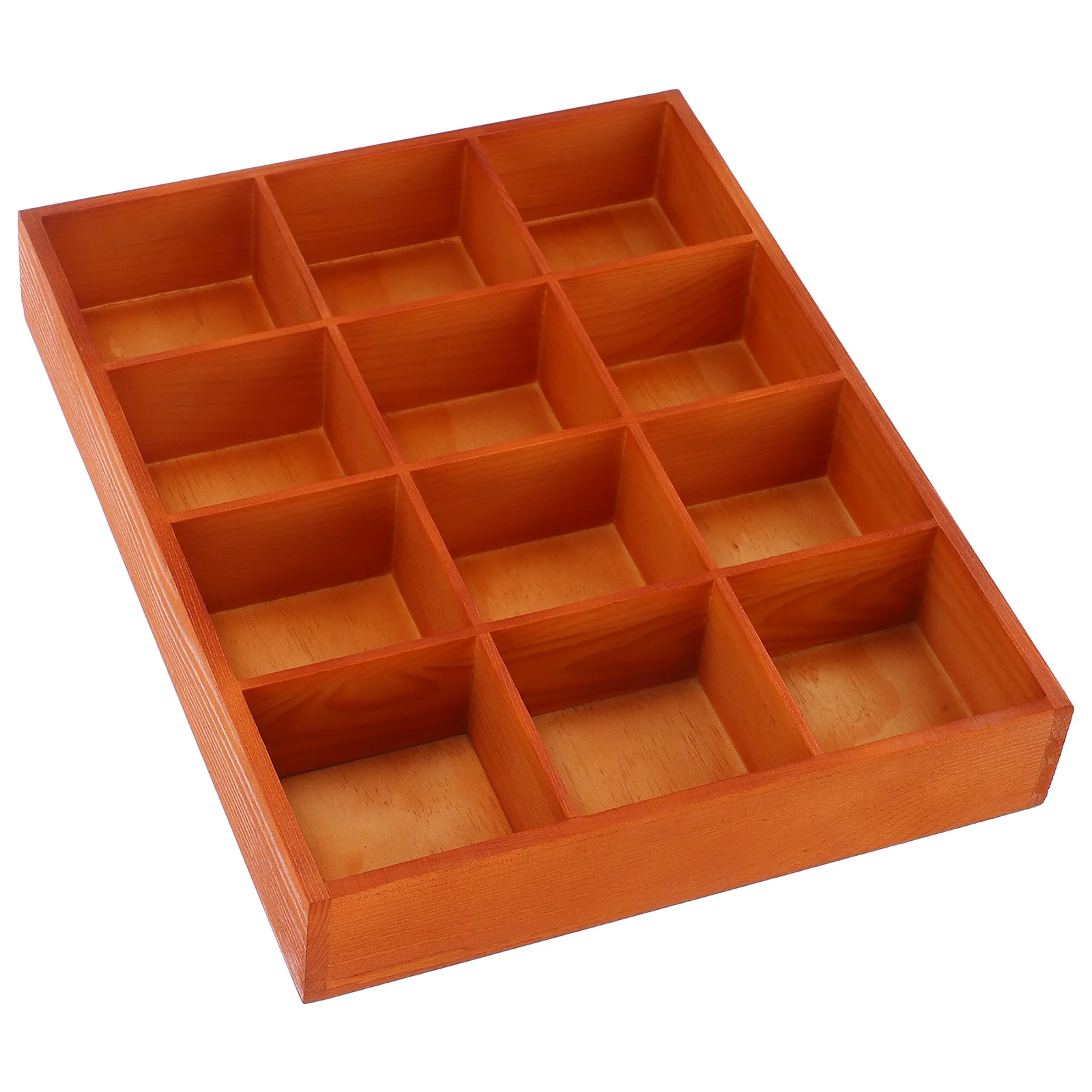 

Multi Compartment Drawer Organizer for Socks Underwear Keys Storage Box Divided Platter Tea Bag Wristband Tray Wooden Closet
