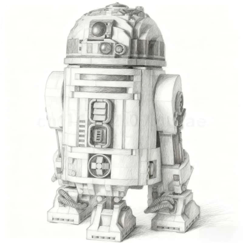 

2025 New R2-D2 robot building block model assembly technology building block series toys children adult Christmas gifts