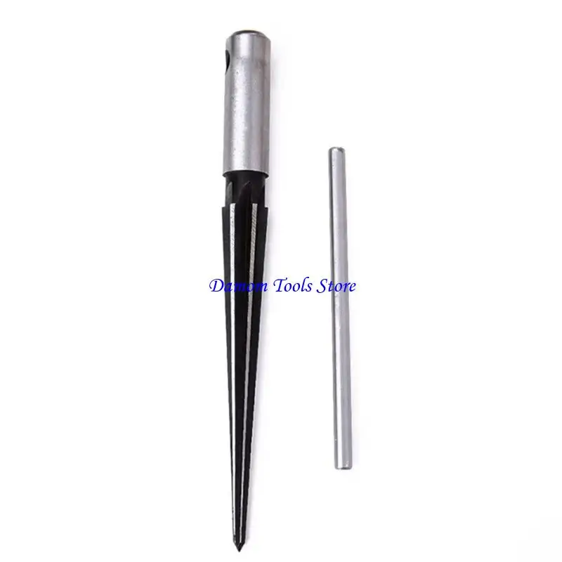 57BE Taper Reamer Tool Round/Hexagonal Shank Accurate Hole Drilling Chamfer Reaming Tool with T-Handle for Wood Metalworking