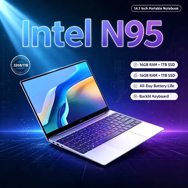 Ssd 2Tb - لابتوب محمول إنتل N95 بشاشة 14.1