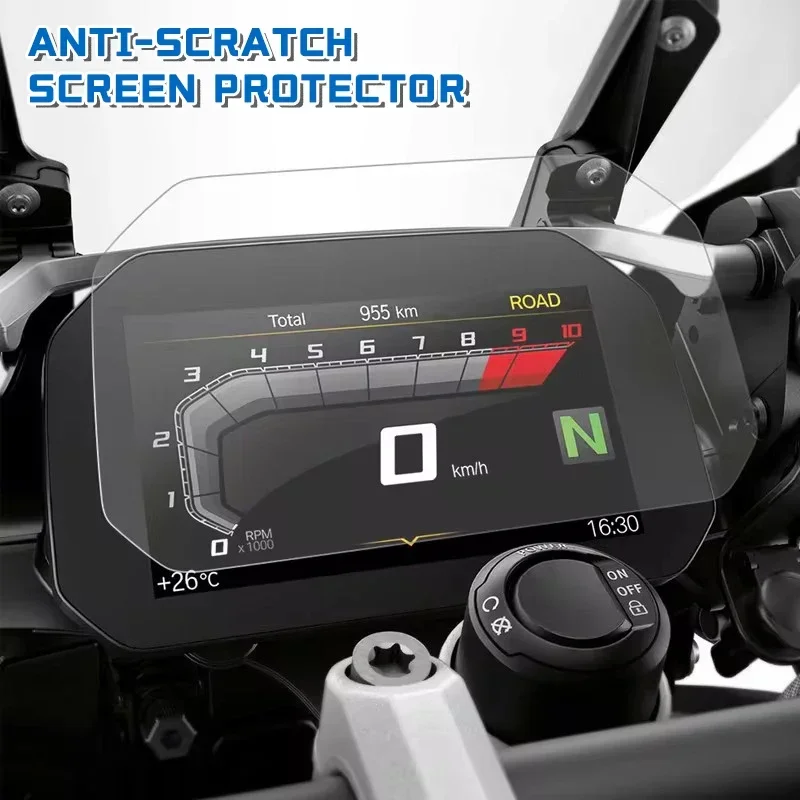 Protetor de tela para BMW, proteção de filme Scratch, TPU, R1250GS, R1200GS, LC Adv, F750GS, F850GS, R1300GS, F900XR, R1250R, R1250RS, Cluster