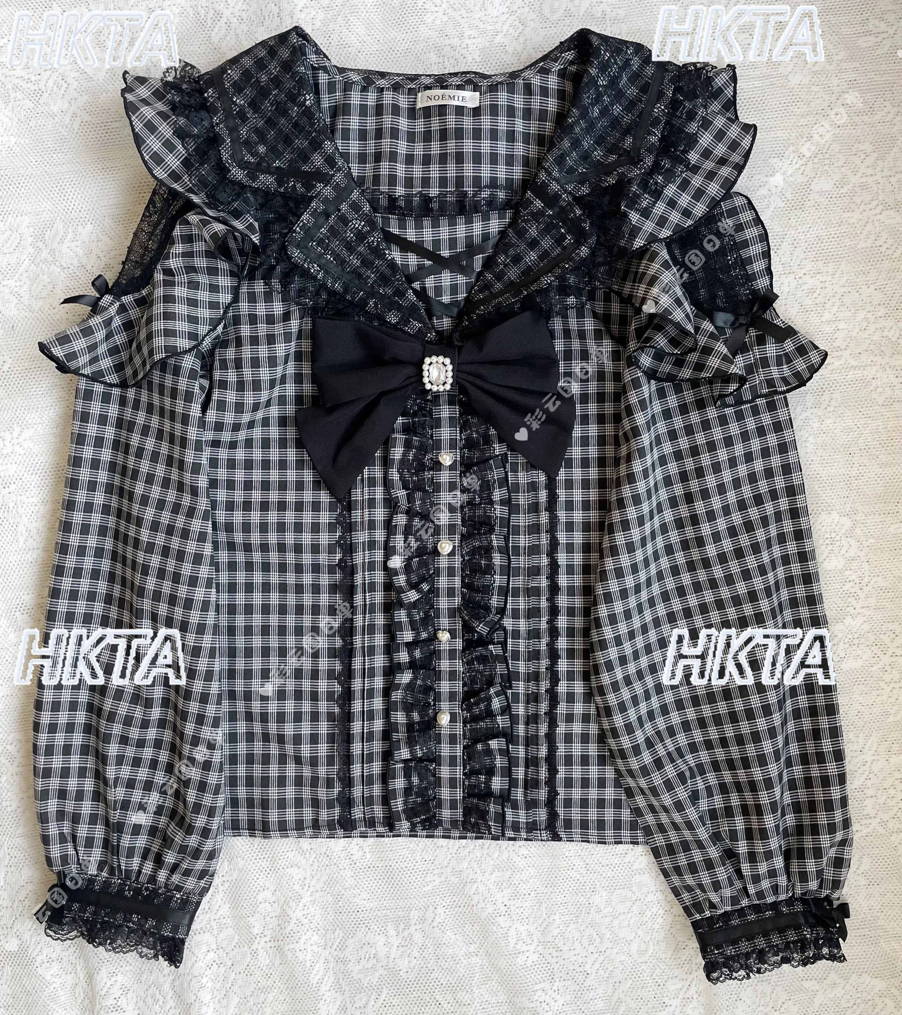 

Японская осенняя рубашка массового производства с милым матросским воротником и кружевом с открытыми плечами и бантом, рубашка с длинными рукавами, женская милая плиссированная белая блузка