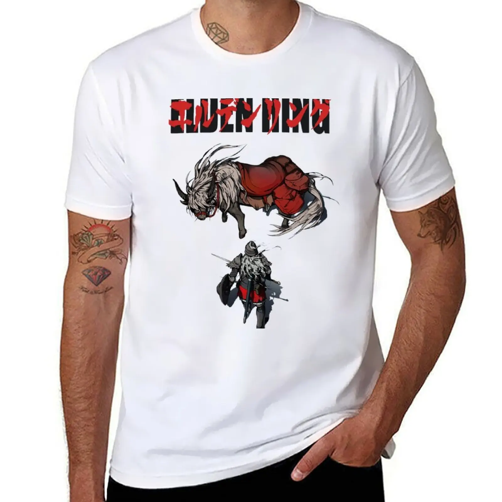 

The Kinght and The Legendary Horse T-Shirt black cotton t-shirt plain for man package printed t shirts for man T-Shirt