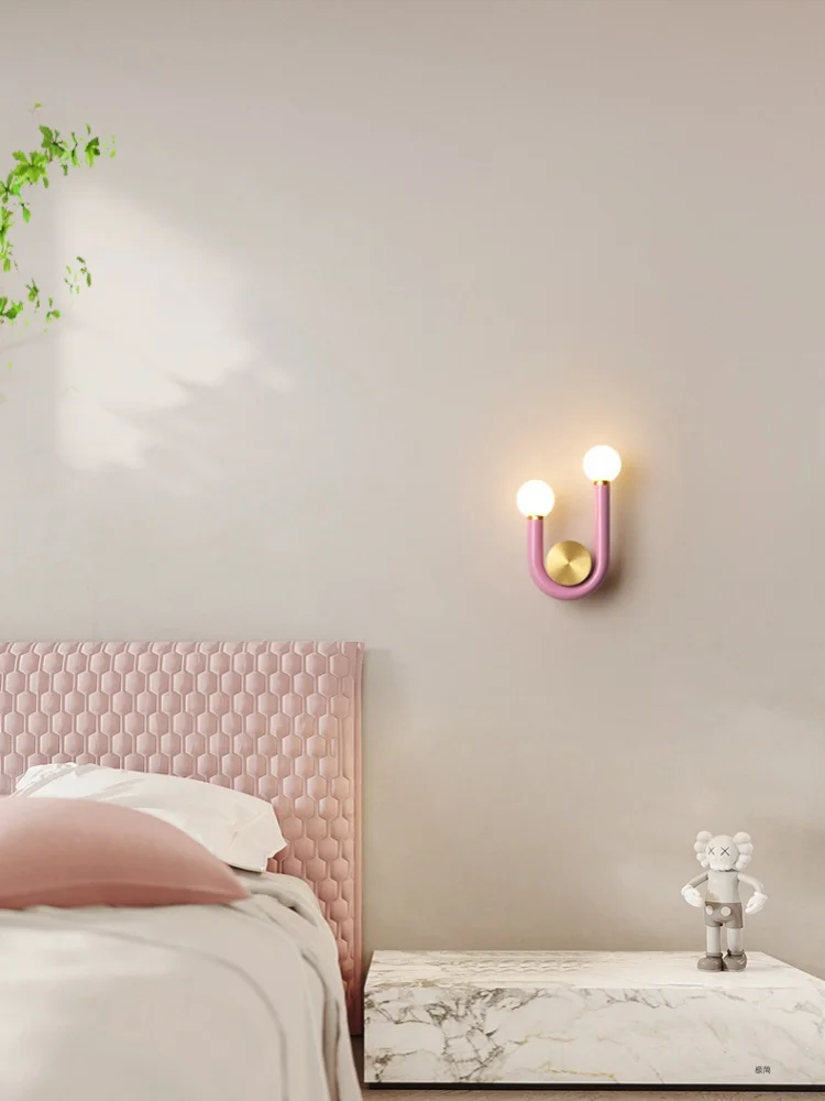 Designer danois créatif coloré en forme de U mur LED lampe étude salon chambre chevet couloir escalier intérieur lumière décor