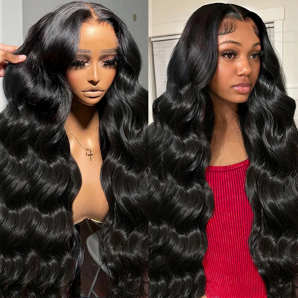 Rosabeauty 40Inches HD 13X6 Transparent Body Wave Lace Frontal Wig Front Human Hair 5X5 Ready To Wear Glueless Wig 250 Density