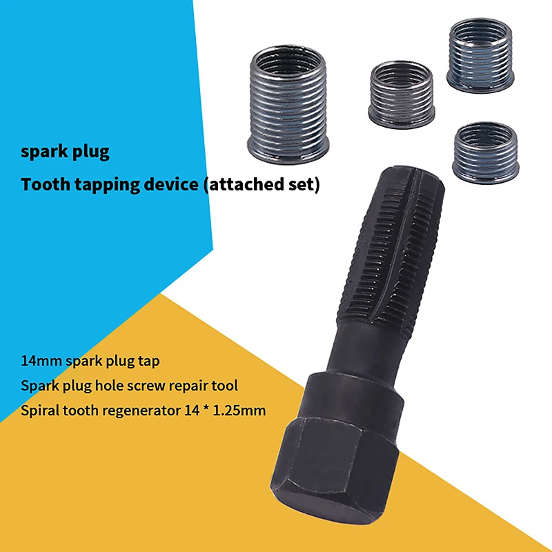 

.1Pc Spark Plug Thread Repair Kit 14mm Car Cylinder Thread Repair Tool Spark Plug Rethreader Kit M14 x 1.25