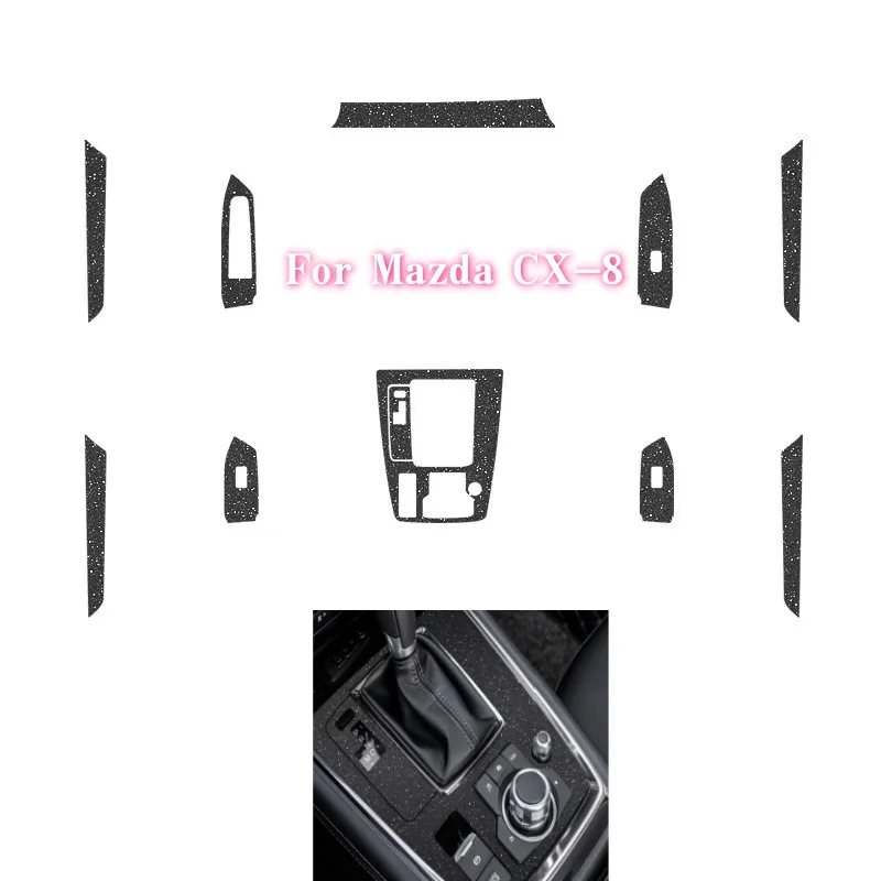 

For Mazda CX-8 Models Starry Sky Carbon Fiber Protection Film Anti-Scratch Car Interior Decoration Modification Car Accessories
