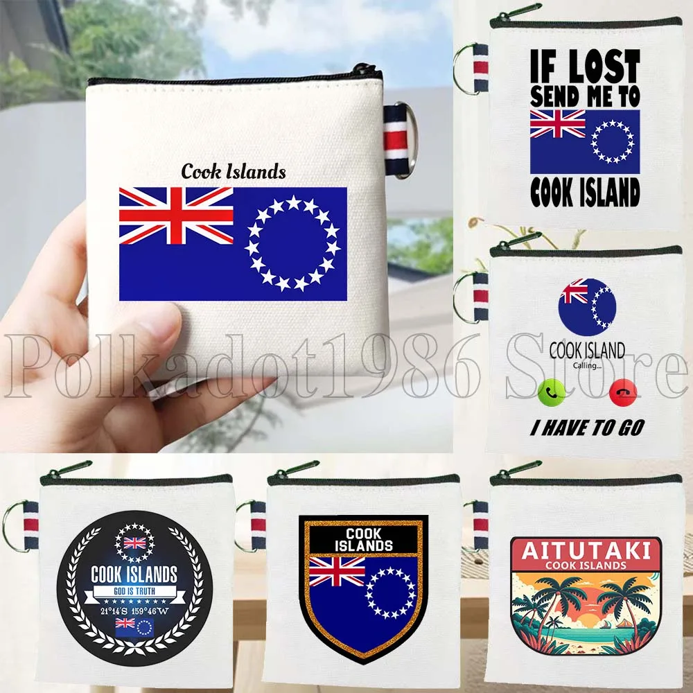 

Флаг Кука Острова Атутаки, милый подарок, холст, кошелек для монет, маленькая квадратная сумка для хранения ключей, губной помады, сумка для карт, хлопковый кошелек, сумка на молнии