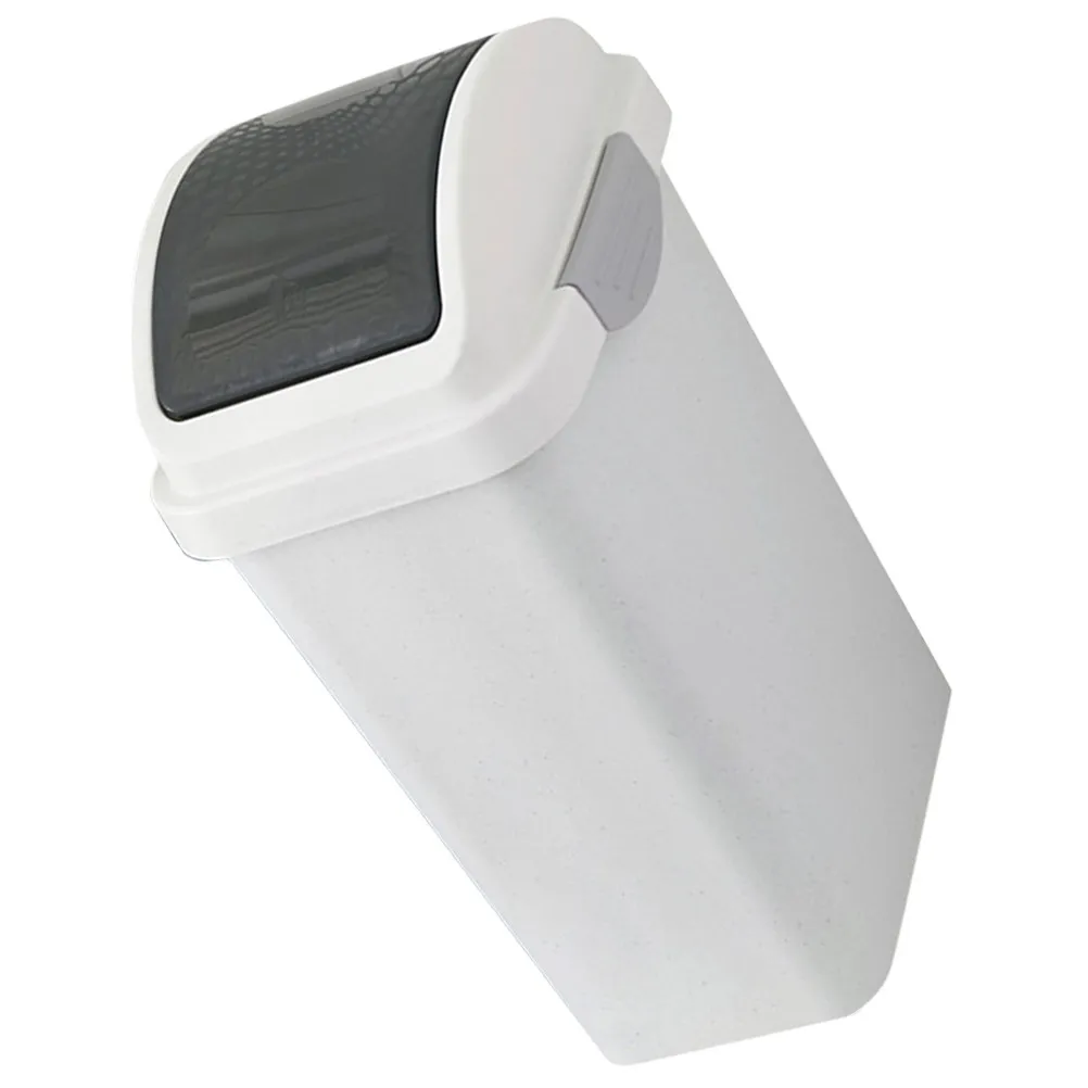 

Plastic Swing Top Trash Bin Thicken Household Garbage Can for Bathroom Kitchen Office Bedroom Living Room Convenient Waste Bin