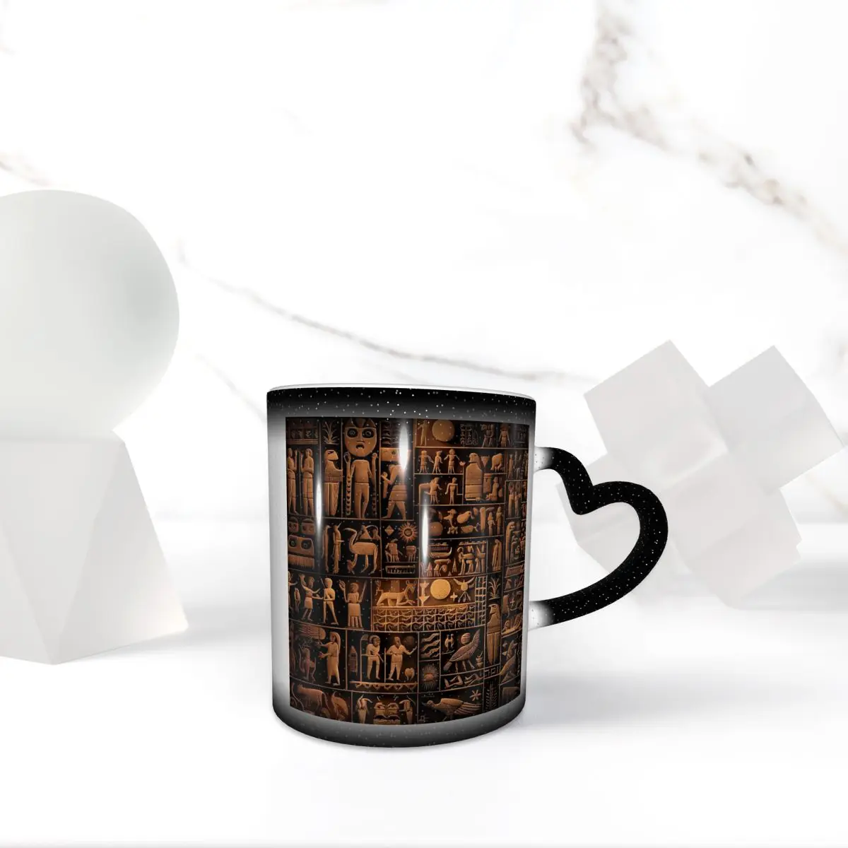 Ancient Sumerian Pictographs Of Olden Rituals And People Mug Ceramic Coffee Cups Tea Mugs Milk Cup Drinkware Gift for Woman Man