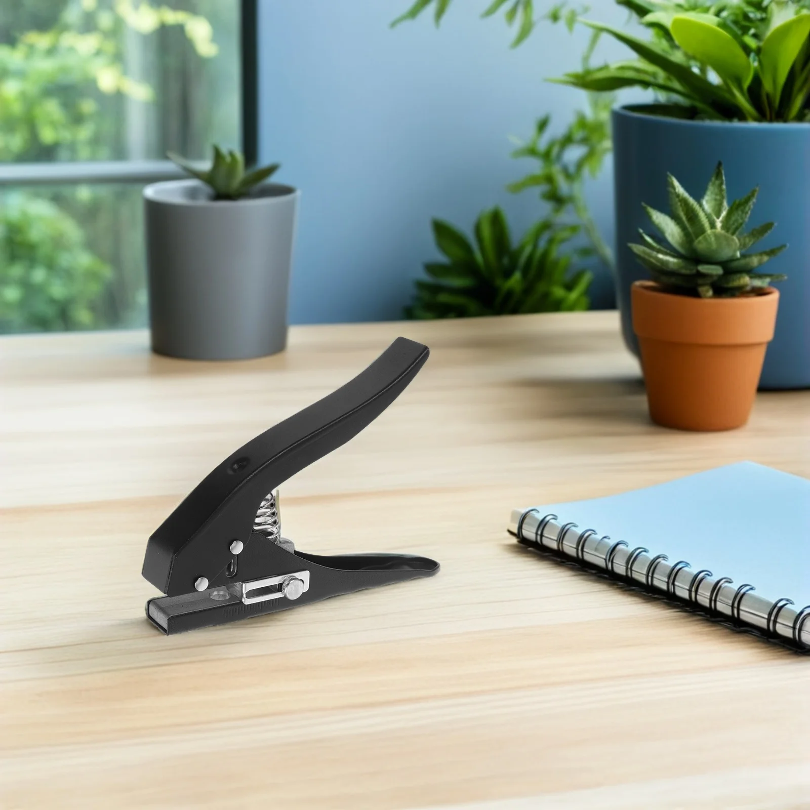 الثقيلة المحمولة المحمولة ثقب واحد لكمة 10 مللي متر للأغطية البلاستيكية ورقة بطاقات كرتون مكتب الحرفية استخدام دليل الناخس