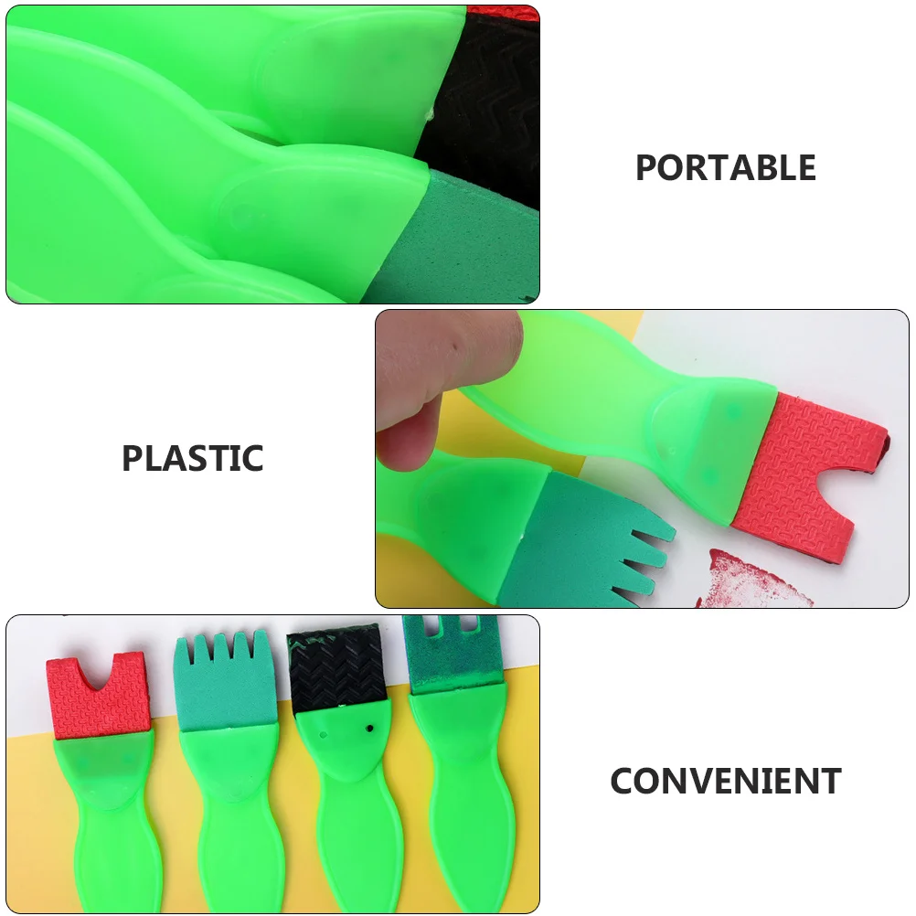 

8Pcs Childrens Painting Brush Kit Lightweight Easy Grip Washable Art Supplies for DIY Watercolor Oil Painting Projects