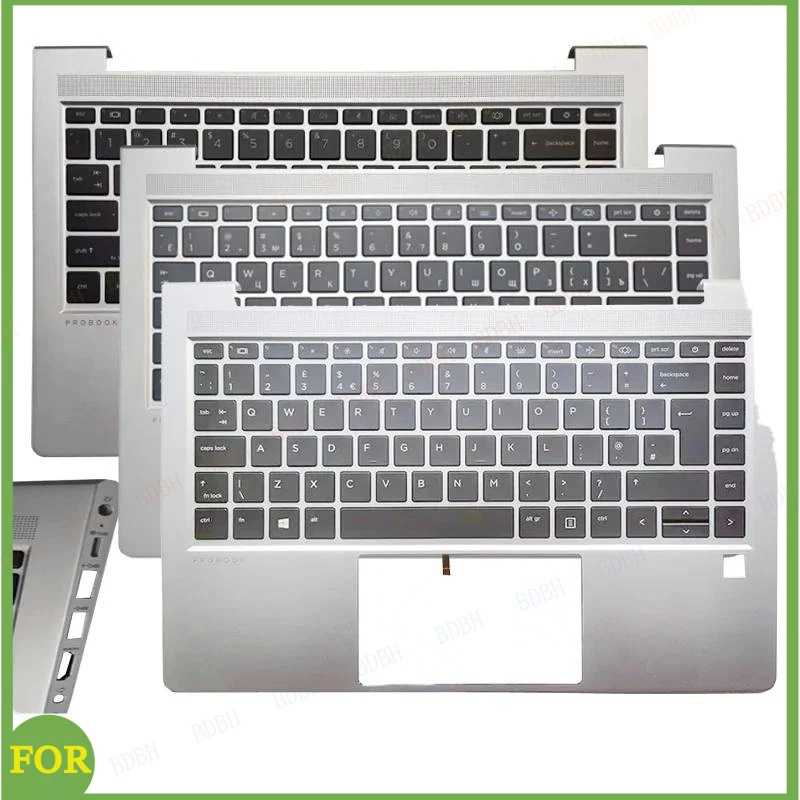 

Клавиатура с подсветкой и верхняя крышка (палмрест) для Probook 440 445 G8 G9 G10 (UK/US/FR/LA/RU), запчасти и аксессуары для компьютеров