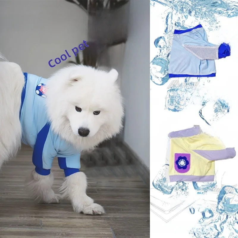 

TAKTA, летняя прохладная одежда для защиты локтей для больших собак, дышащая легкая полиэфирная ткань для собак, повседневная одежда