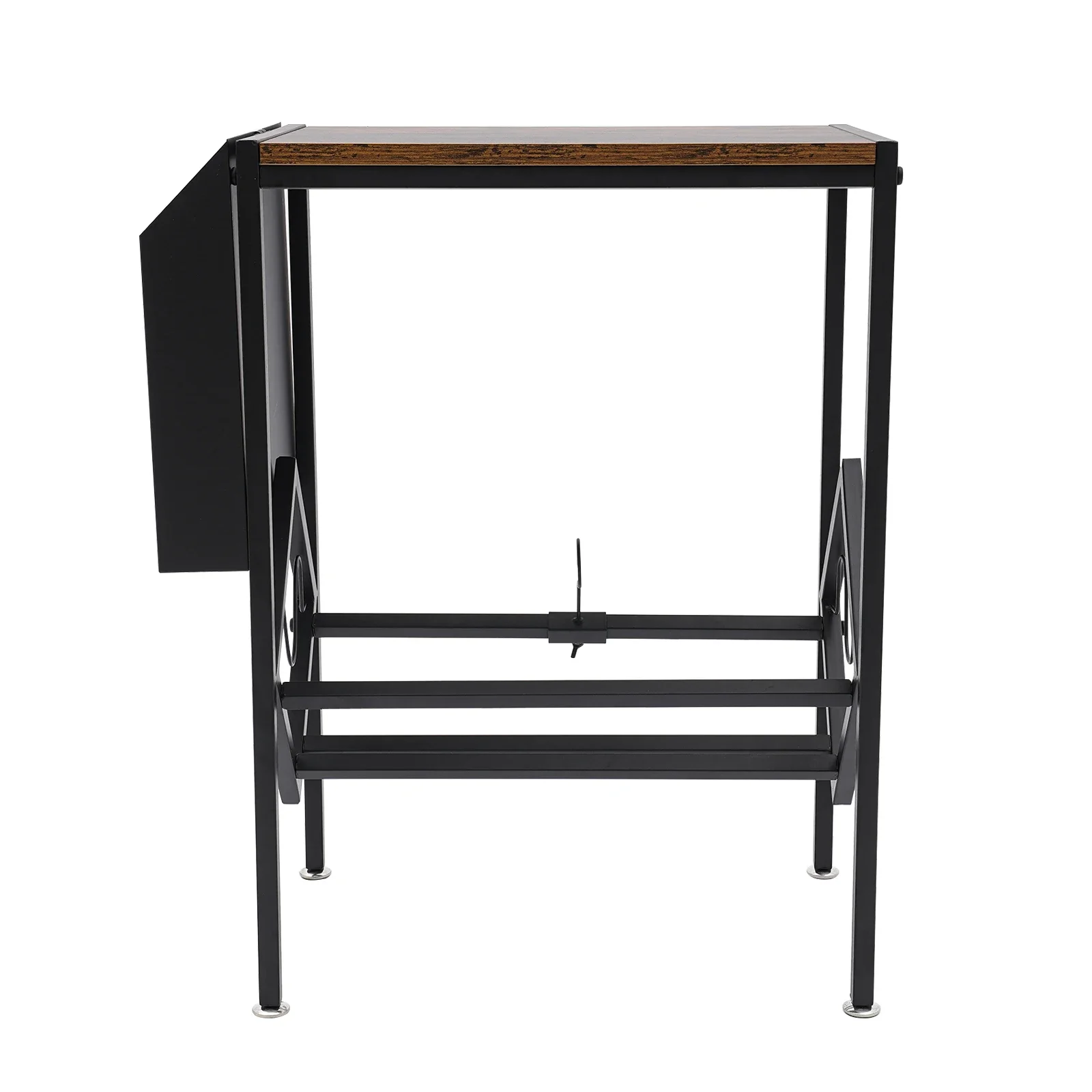 

2 Tiers Large Record Storage Rack Floor Mount Adjustable Feet with High Load-bearing Capacity