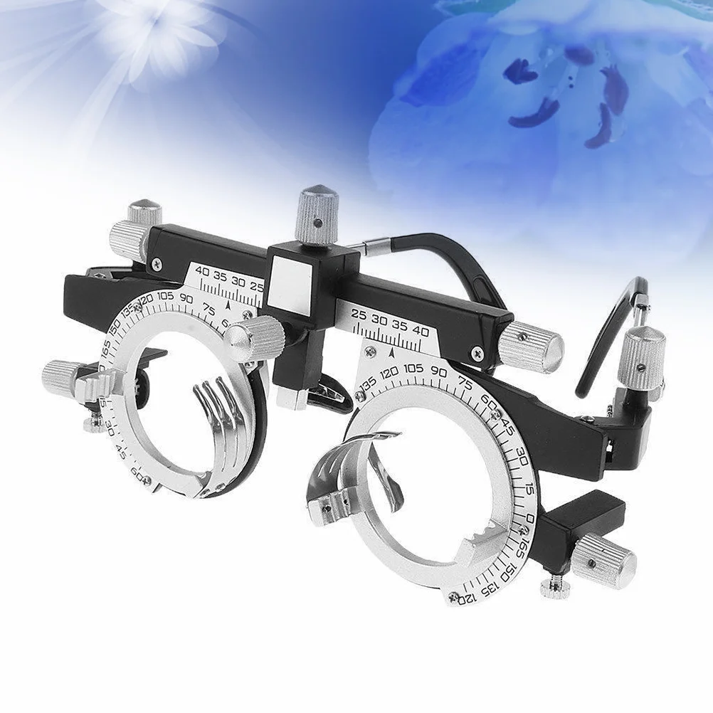 

Adjustable Trial Lens Frame Silver Black 4-Pair Capacity Pd 48-80Mm Cylinder Rotation Optical Testing Tool For Eye Exam