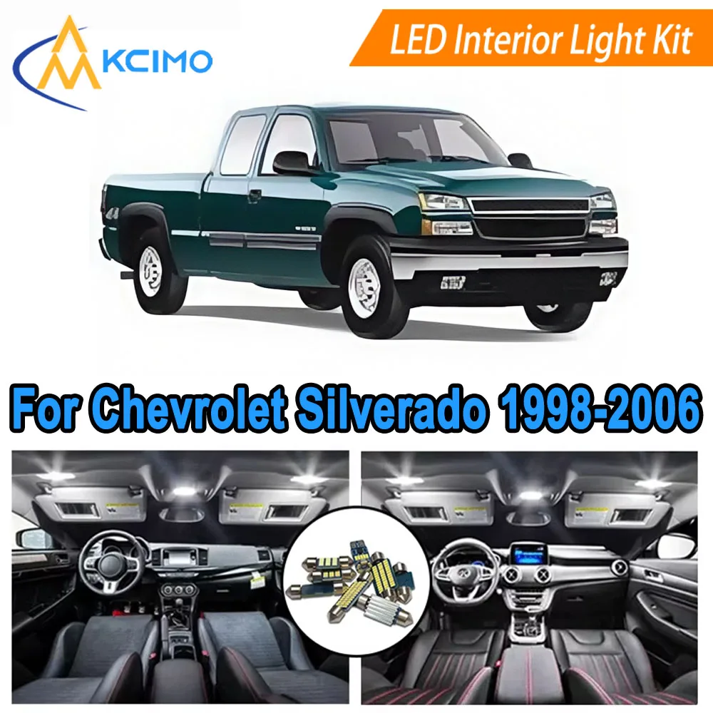

LED Interior Lights Kit For Chevrolet Silverado 1500 2500 3500 1998-2006 Car Ambient Lighting Kit 12V Footwell Lamp Lights