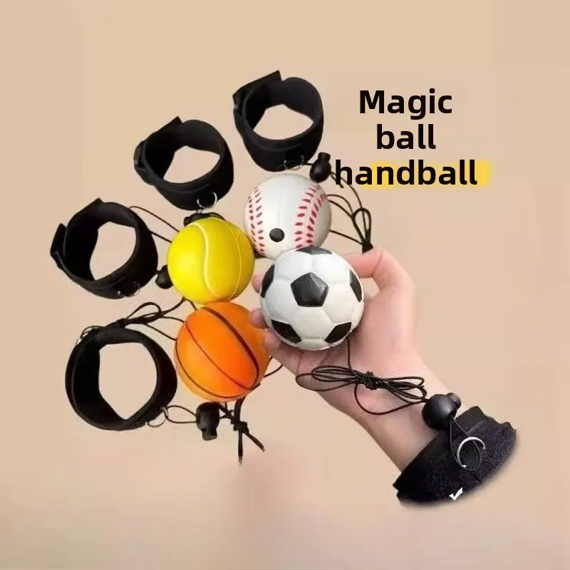 Wrist Elastic Ball, Wristband, PU Elastic Ball, Outdoor Sports, Elastic Ball, Hand-eye Coordination Exercise Toy, Rope Toy.