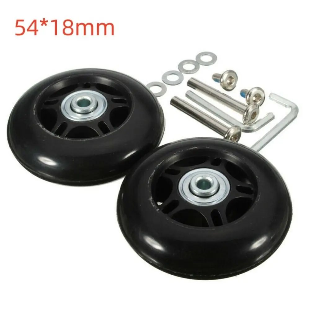 

1Set Sliding 40mm/43mm/54mm/60mm/64mm/70mm Replacement Suitcase Parts Axles Travel Luggage Wheels With Screw Axles Repair Kit