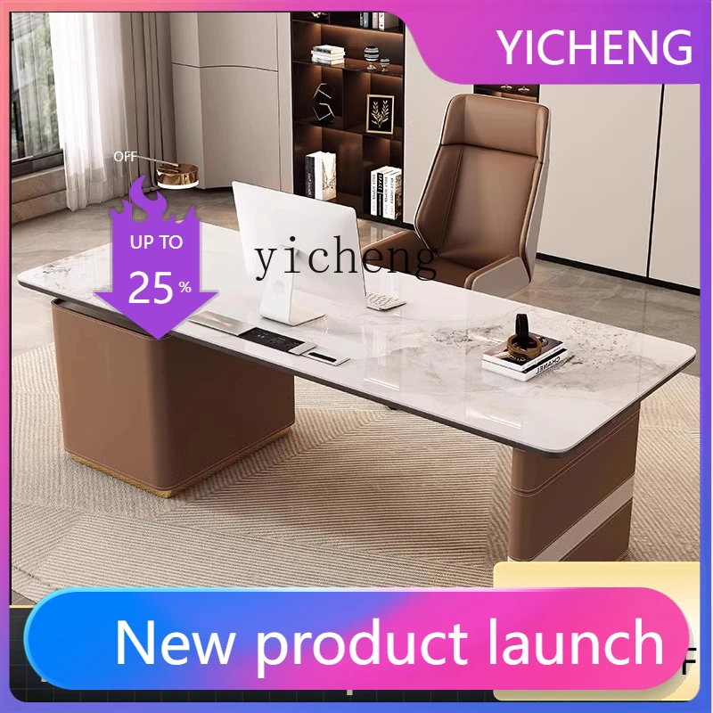 

LYY Desk Living Room Large Long Boss Desk Corner Solid Wood Office Computer Desk