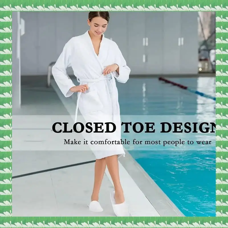 

Одноразовые тапочки ONCE, 20 пар закрытых тапочек для ванной комнаты, подходящие для домашней обуви для гостей, дешевые спа-обуви