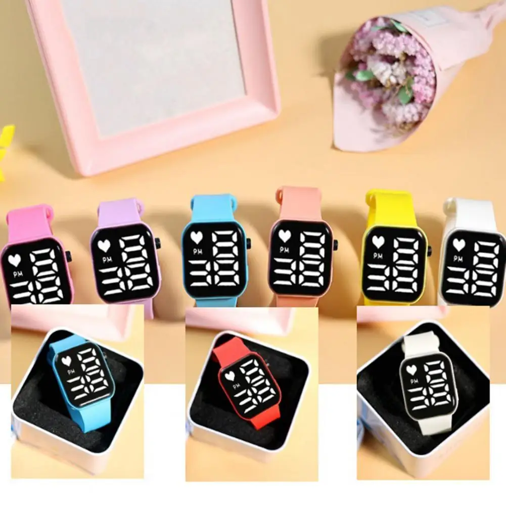 Reloj electrónico LED con batería para niños, accesorio decorativo para Fitness