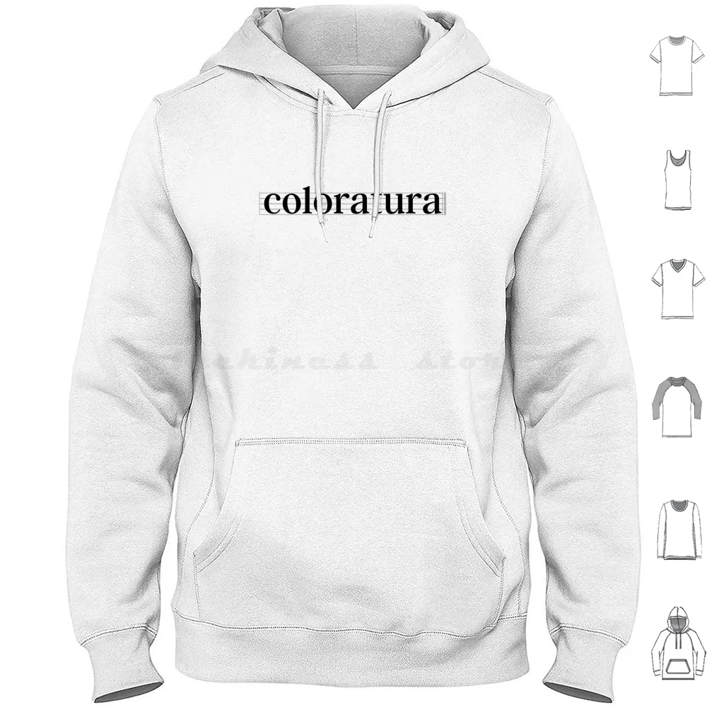 Coloratura Staff Hoodies Long Sleeve Coloratura Staff Stave Opera Music Musical Theater Broadway Classical Music Voice