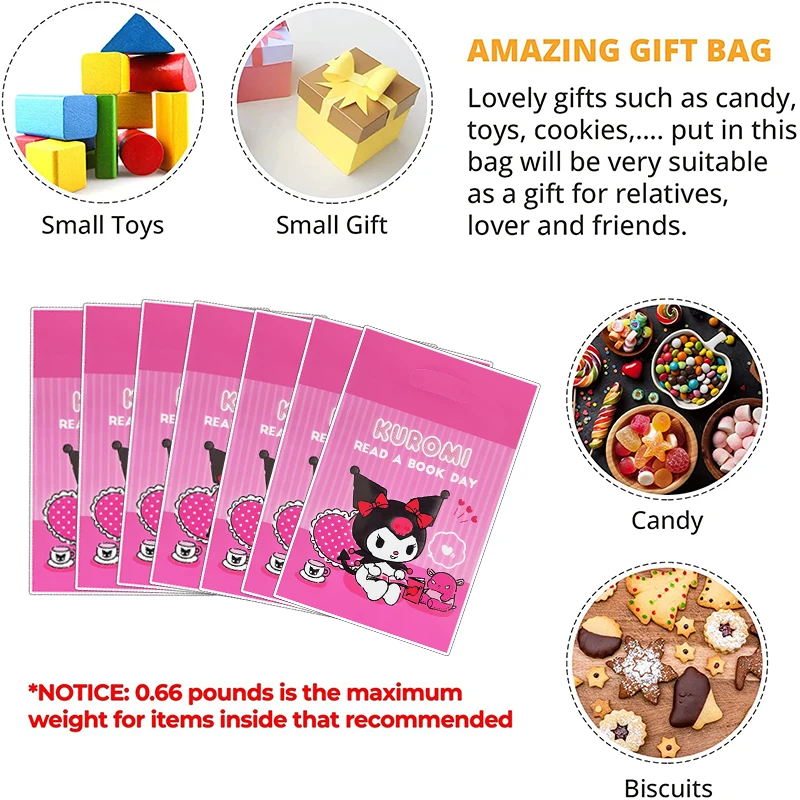 10/70pcs 16.5*25cm Kuromi Gift Bag Loot Bag My Melody Kid Boy Birthday Party Supplies Sanrio Decorations Kids Boys Party Favors