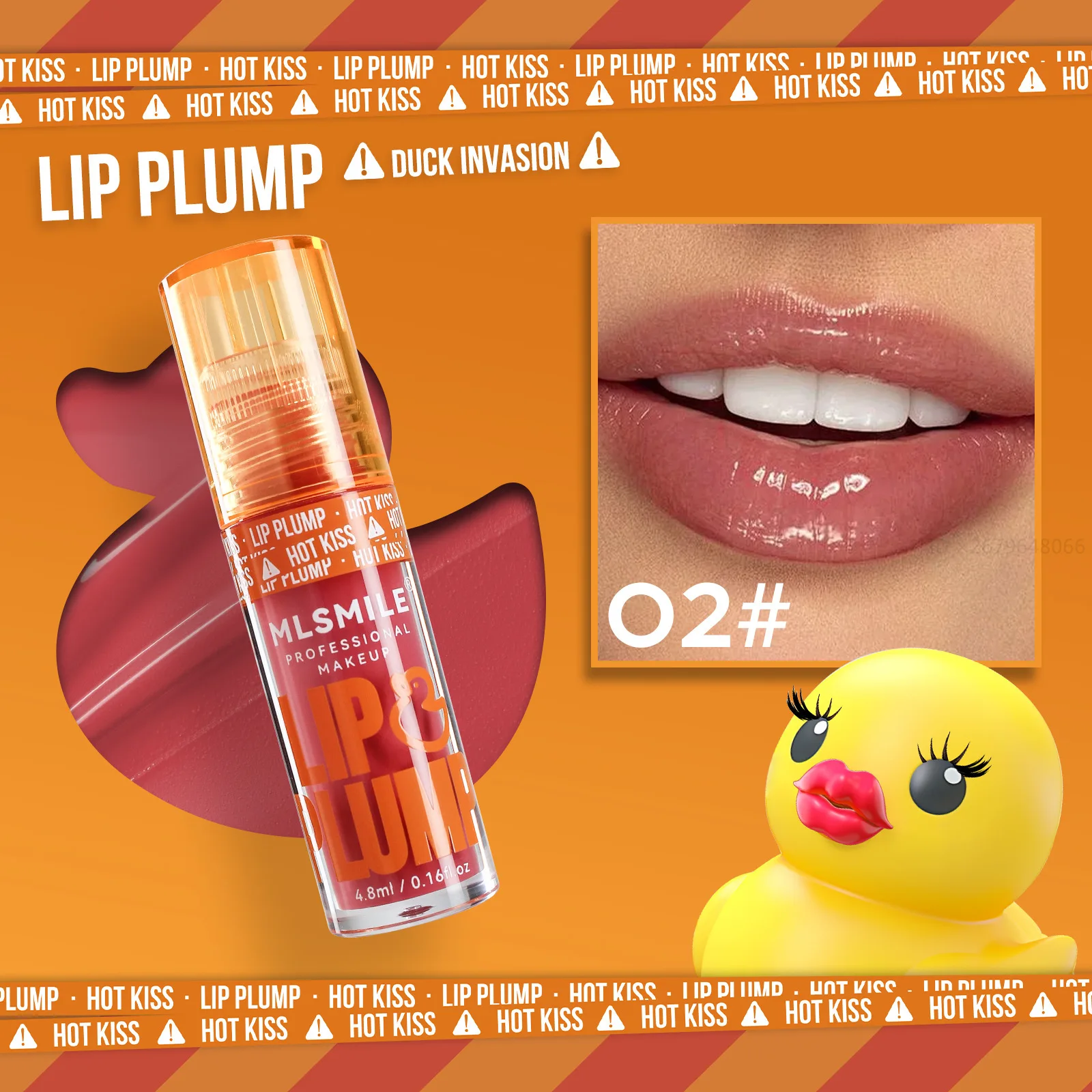 Cute Duck Lip Gloss Crystal Jelly Lip Oil Non Sticky Sexy Plumping Transparent Lipstick Mirror Pearlescent Moisturizing Lip Balm