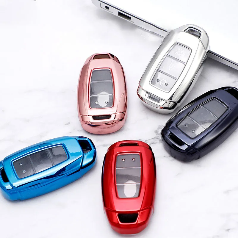 

New TPU Car Remote Key Case Cover Shell For Hyundai i30 ix25 Elantra KONA Solaris Azera Grandeur Ig TM Accent Santa Fe Palisade