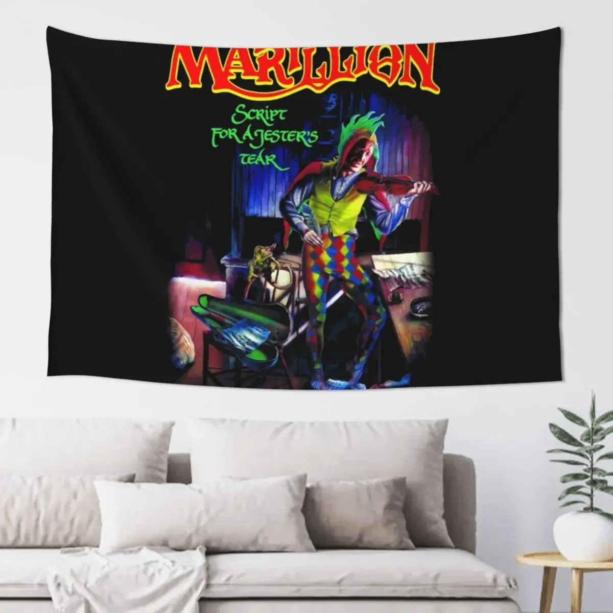 MARILLION Script for a Jester's Tear Essential Tapestry Wallpaper Bedroom Carpet Wall Room Decorations Aesthetic Tapestry