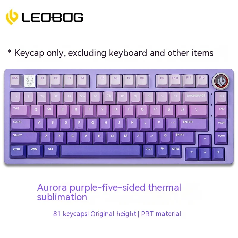 81 Keyboard Leobog Hi75 Aluminum Wired Gaming Hot Swap Keyboard Set Barebones Gasket Rgb Backlit Usb For Gamer Office Desktop