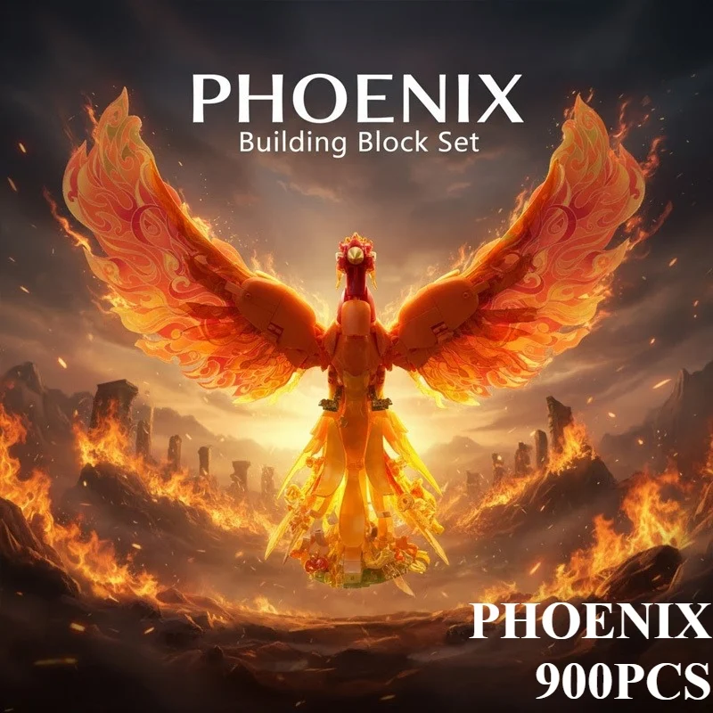 

Набор строительных блоков Phoenix, 900 деталей, модель спортивного автомобиля, коллекционные украшения, кирпичики, игрушки для самостоятельной сборки, подарки