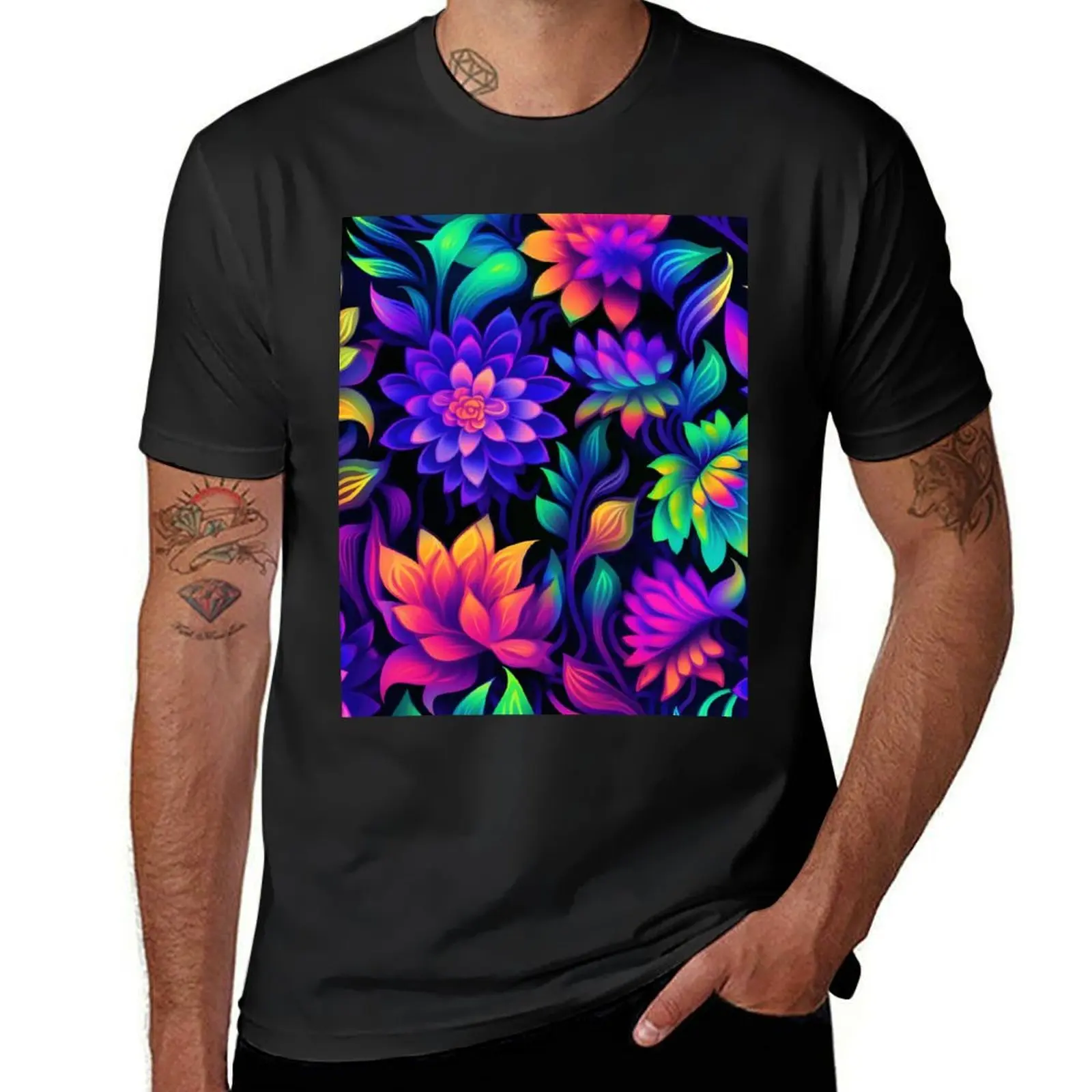 Colorful Succulent Pattern 002 T-Shirt summer tops cute clothes men t shirts