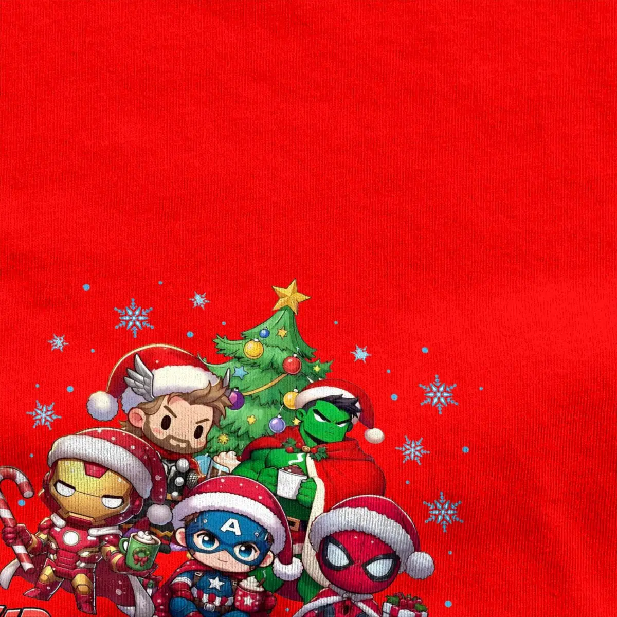 Spider-Man Captain America Friends Christmas T Shirt Men Vintage 100 Cotton T-Shirts Summer Breathable Tee Shirt Printed Tops